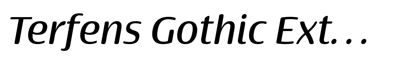 Terfens Gothic Extended Medium Italic